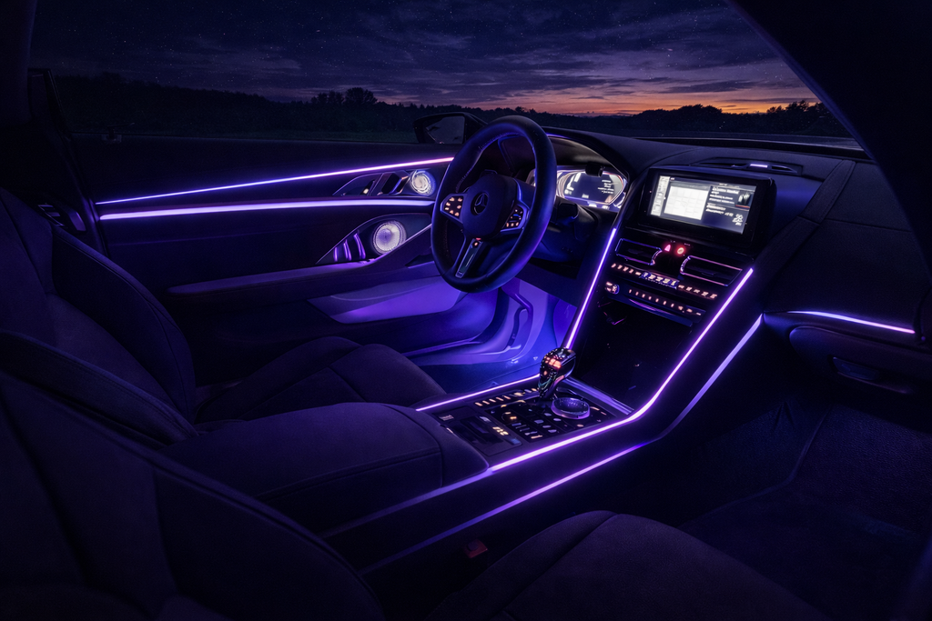RGB Dreamcolor LED Car Interior Strip Light – 612 LEDs | APP, RF Remote and USB Control