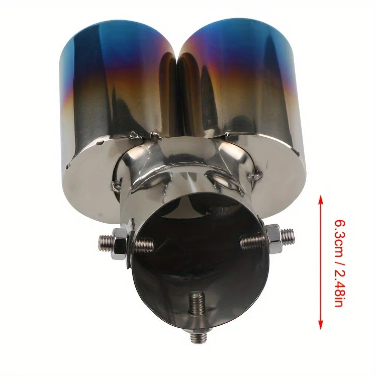 Universal Dual Exhaust Tip – Stainless Steel Burnt Finish