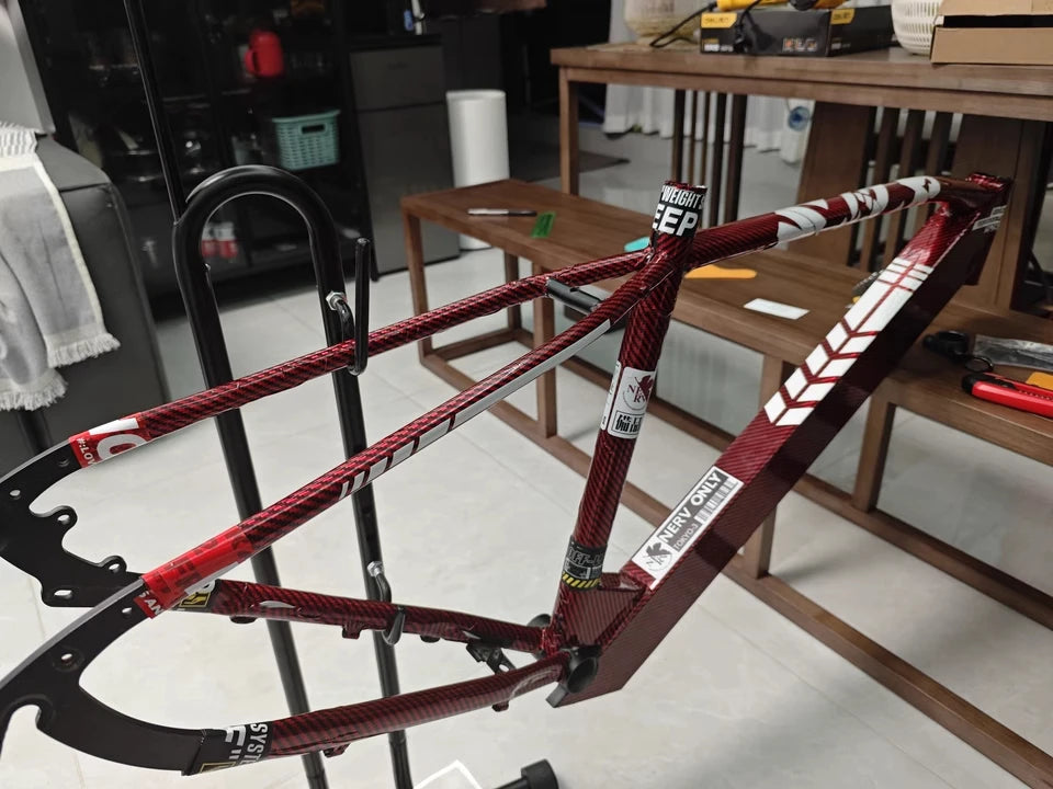 Laser Carbon Fiber Vinyl Wrap Film – Red