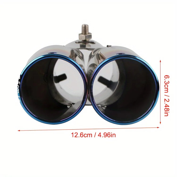 Universal Dual Exhaust Tip – Stainless Steel Burnt Finish