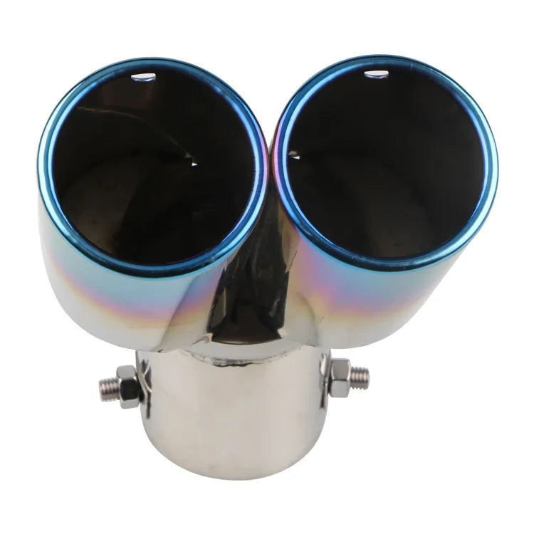 Universal Dual Exhaust Tip – Stainless Steel Burnt Finish