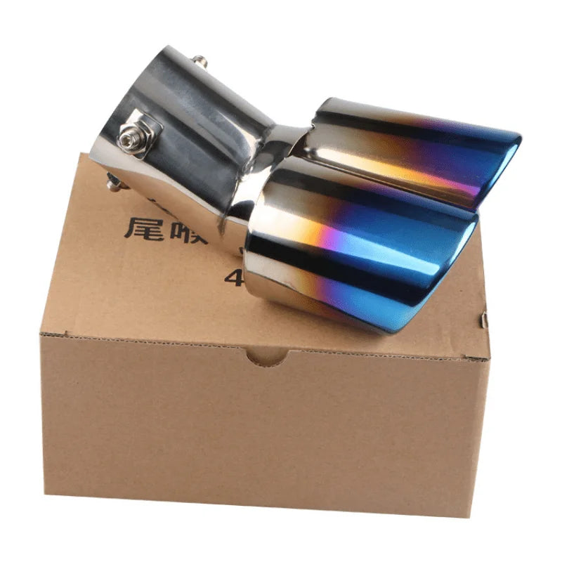 Universal Dual Exhaust Tip – Stainless Steel Burnt Finish