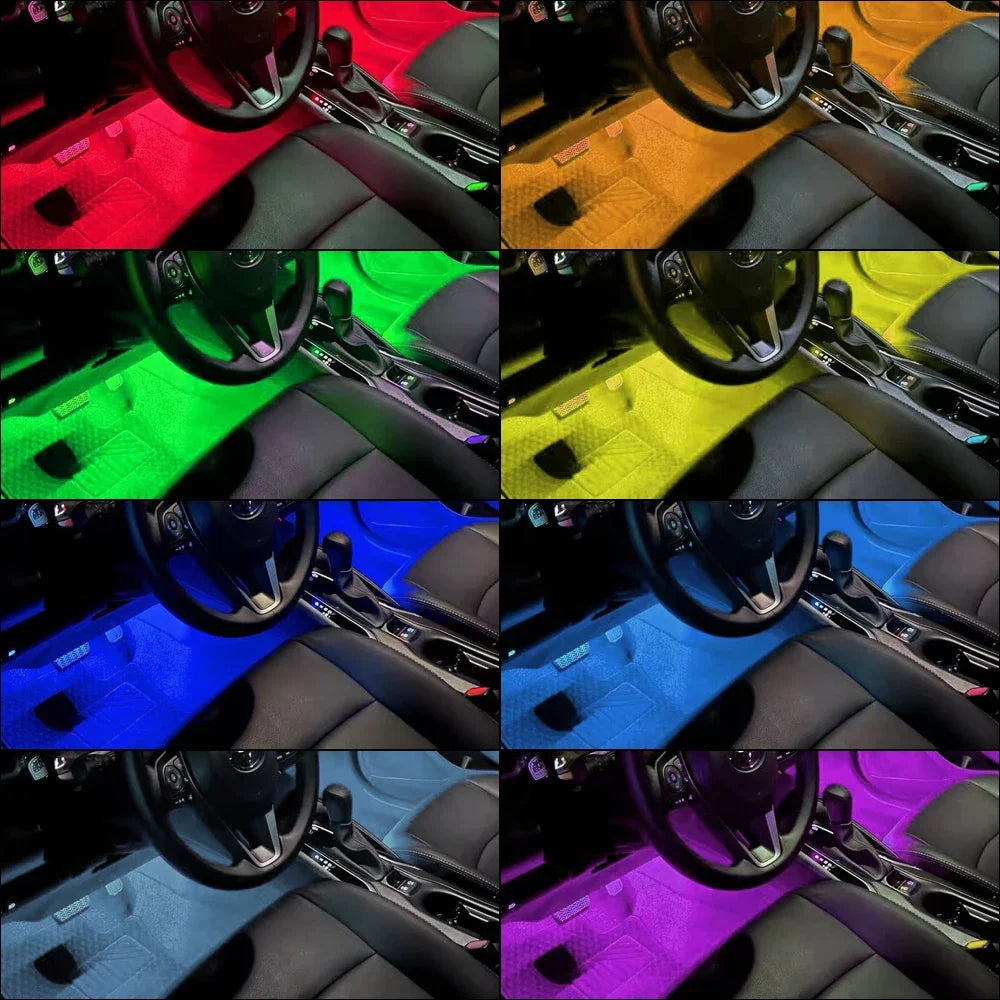 RGB Car Interior Ambient Light Strip – Music & Voice Control