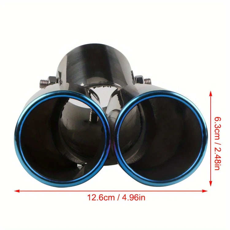 Universal Dual Exhaust Tip – Stainless Steel Burnt Finish