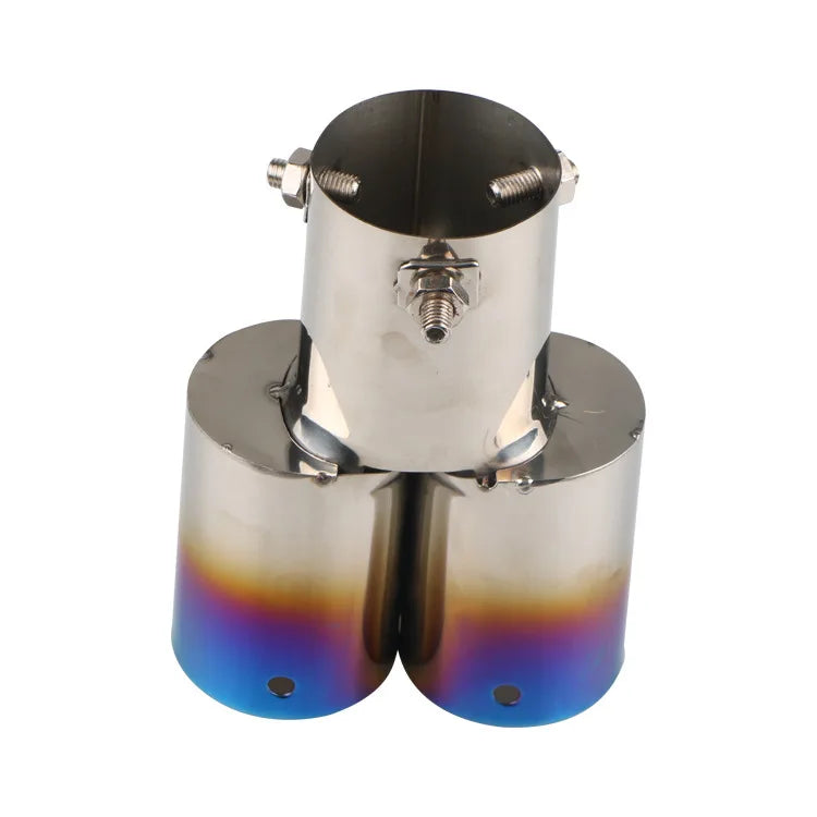 Universal Dual Exhaust Tip – Stainless Steel Burnt Finish