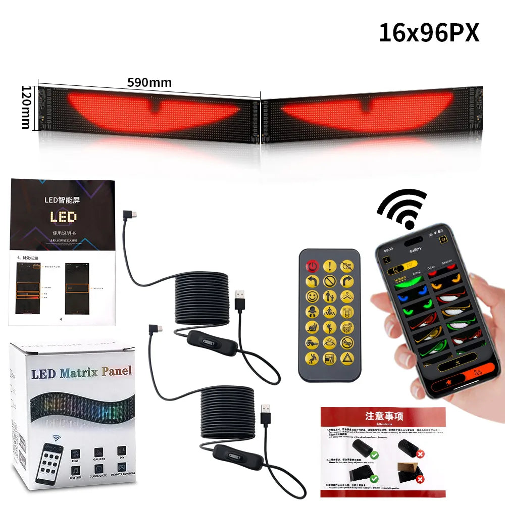 LED Matrix Pixel Display Screen – Smart RGB Atmosphere Light (USB 5V)