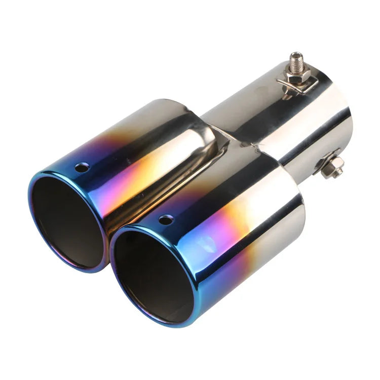 Universal Dual Exhaust Tip – Stainless Steel Burnt Finish