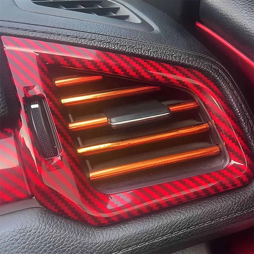 Laser Carbon Fiber Vinyl Wrap Film – Red