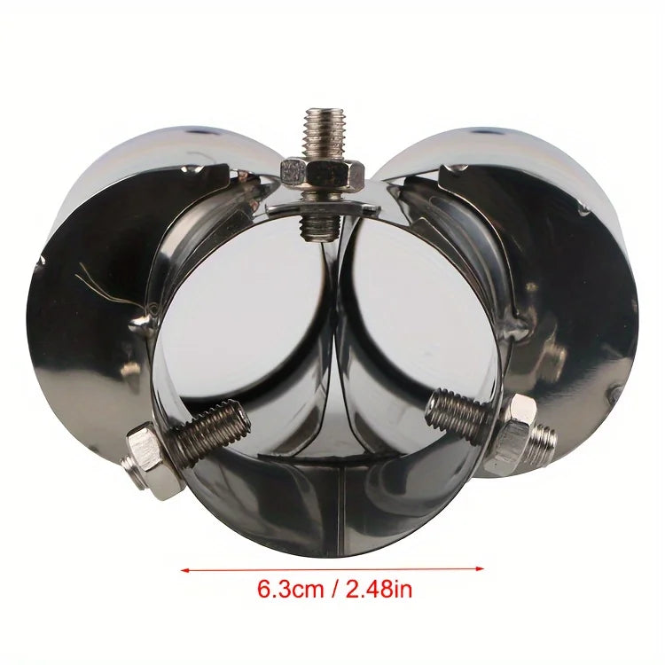 Universal Dual Exhaust Tip – Stainless Steel Burnt Finish